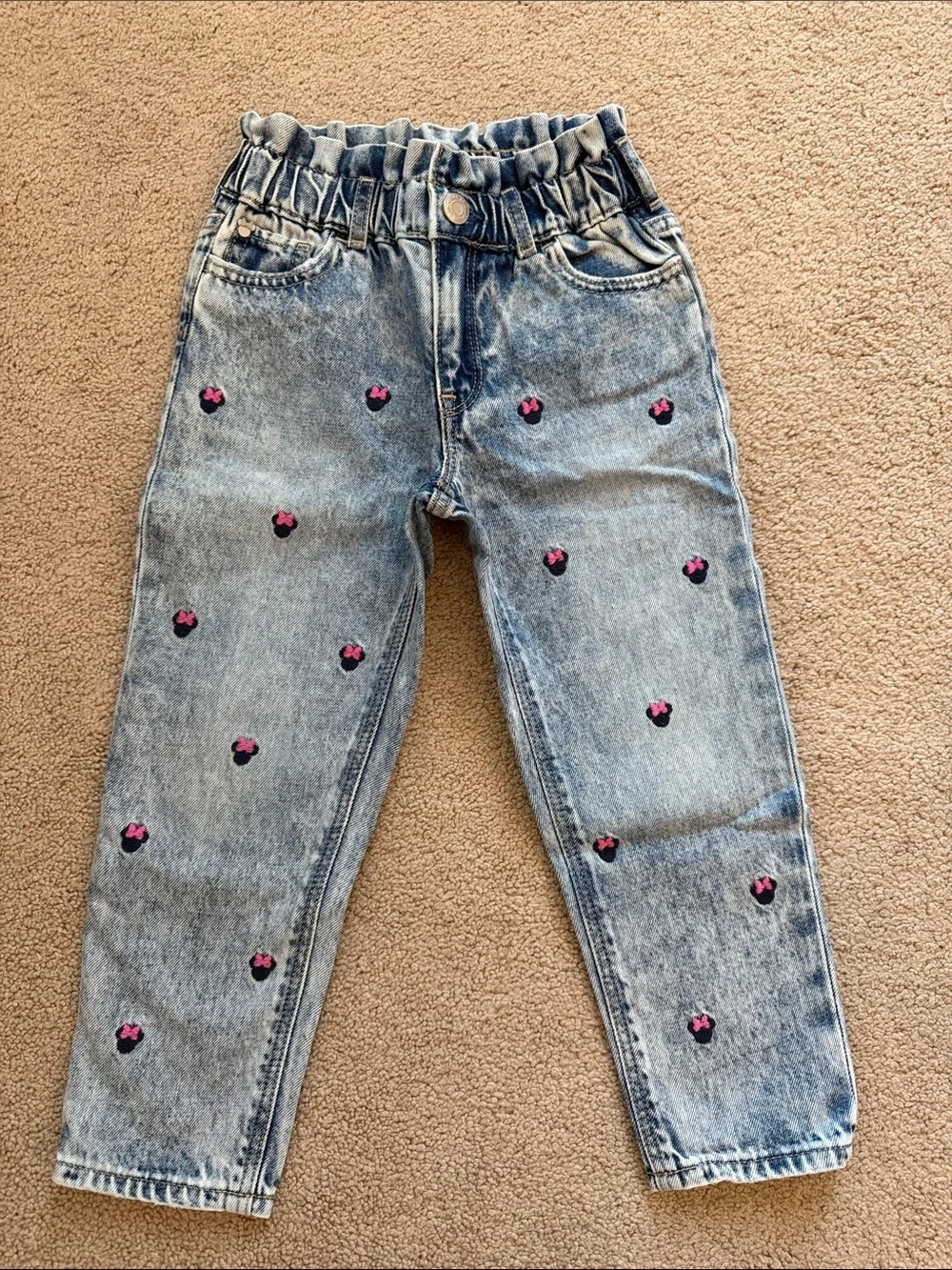 GAP Light Wash Jeans with Pink Heart Dots
